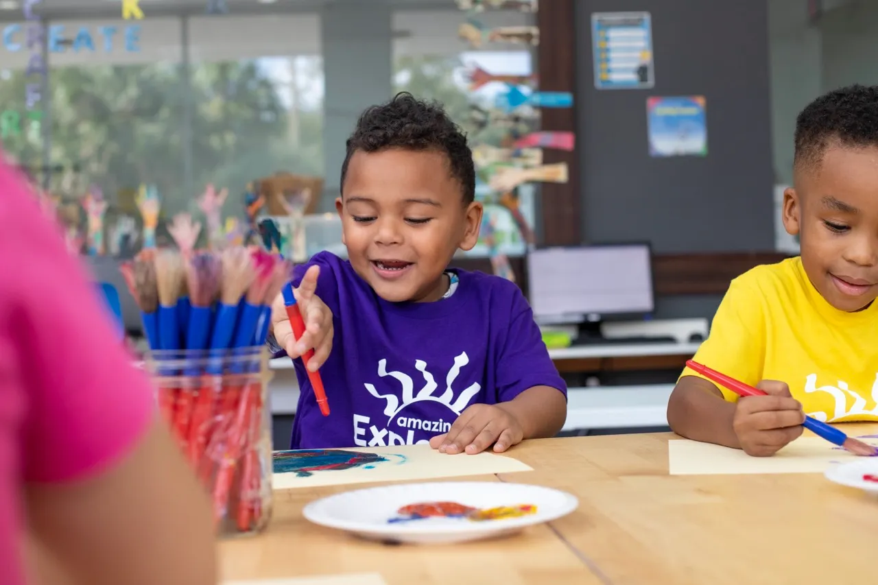 Students engaged in classroom activities