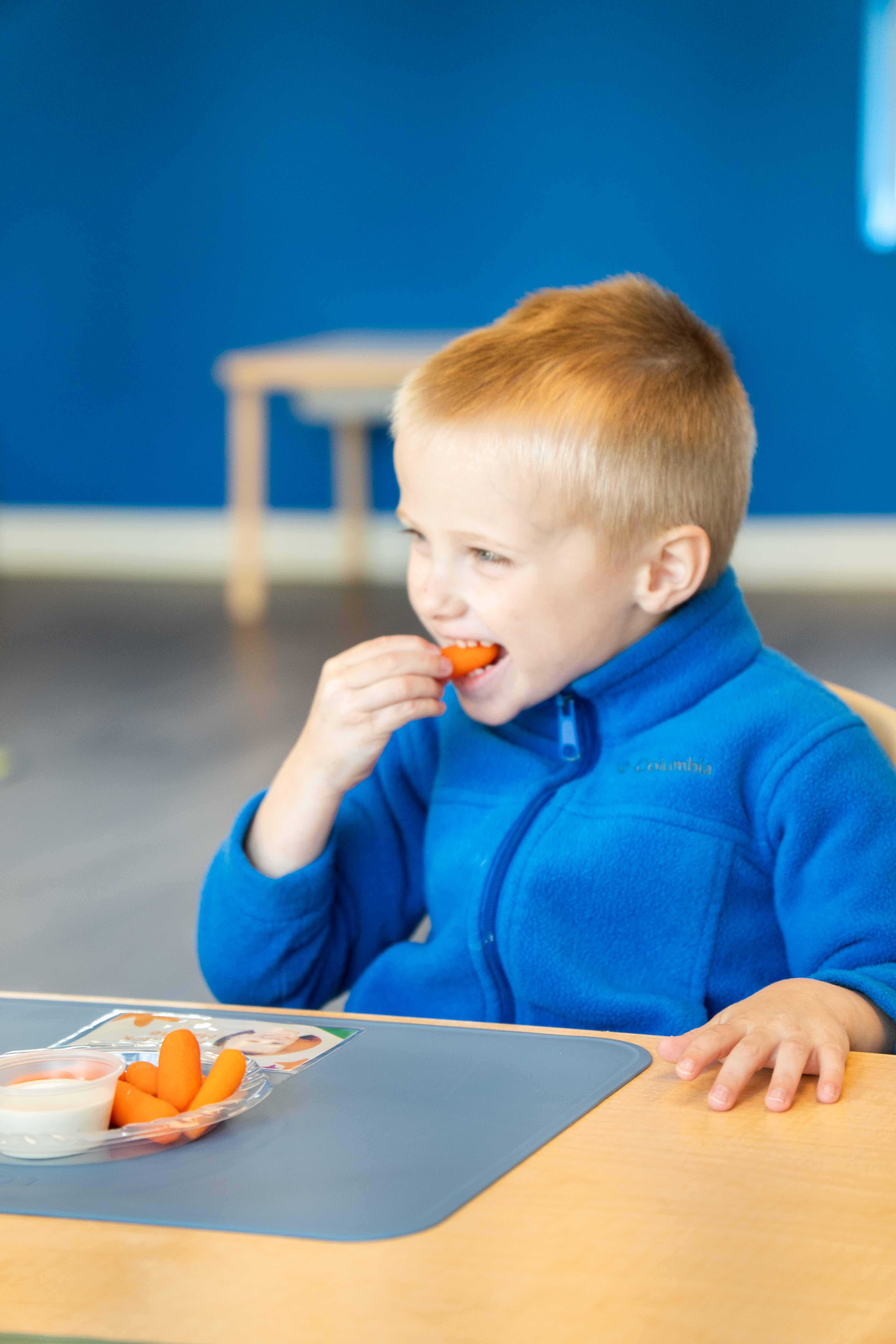 Healthy meals and snacks prepared for children